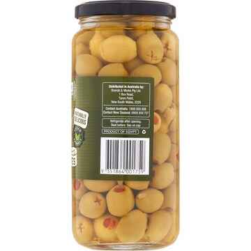 Bryne Co Stuffed Green Olives 450g