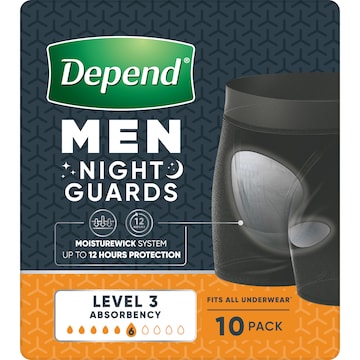 Depend Men Guard Level 3 Absorbency 10 pack