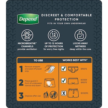 Depend Men Guard Level 3 Absorbency 10 pack