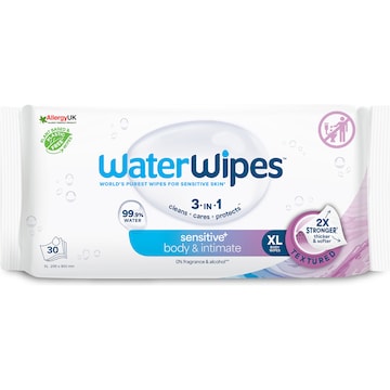 WaterWipes Body & Intimate Sensitive Wipes 30 pack