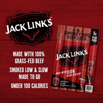 Jack Link's Smokey BBQ Beef Sticks 25g x 5 pack