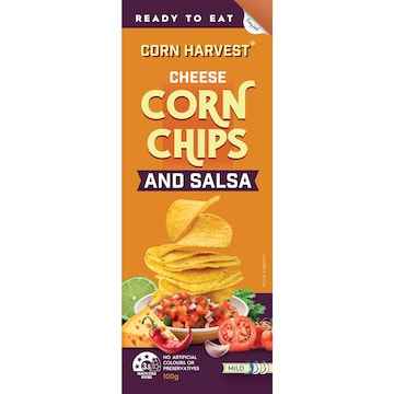 Corn Harvest Corn Chips & Salsa Cheese 100g