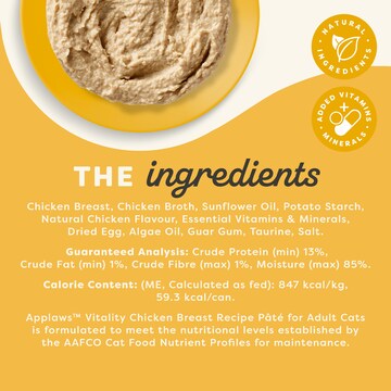 Applaws Vitality Cat Food Pate Chicken Breast 70g