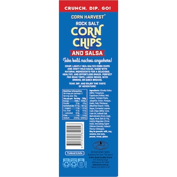 Corn Harvest Corn Chips & Salsa Rock Salt 100g