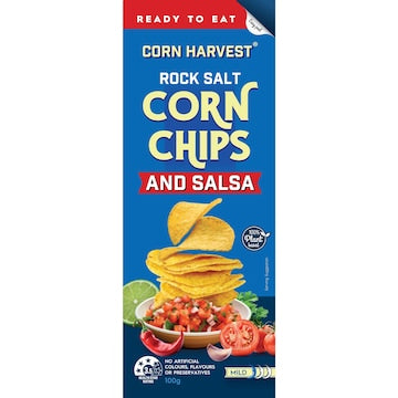 Corn Harvest Corn Chips & Salsa Rock Salt 100g
