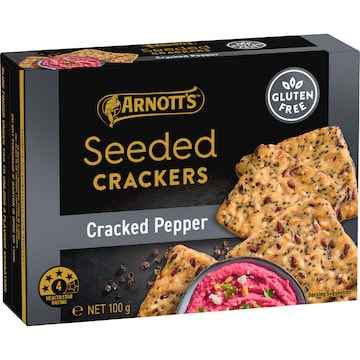 Arnott's Seeded Crackers Black Pepper 100g