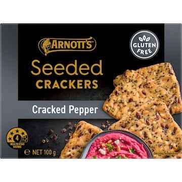Arnott's Seeded Crackers Black Pepper 100g