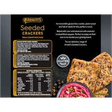 Arnott's Seeded Crackers Black Pepper 100g