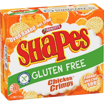 Arnott's Gluten Free Shapes Chicken Crimpy Gluten Free 110g