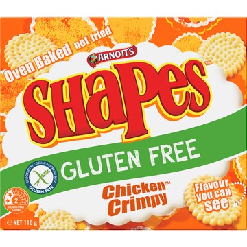 Arnott's Gluten Free Shapes Chicken Crimpy Gluten Free 110g