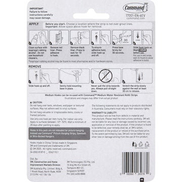 Command Everyday Value Bathroom Hooks Medium 6 pack