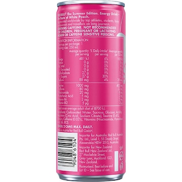 Red Bull Energy Drink White Peach Edition 250mL