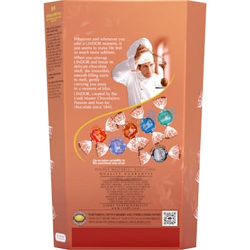 Lindt Lindor Assorted Chocolate Rose Gold Cornet 331g