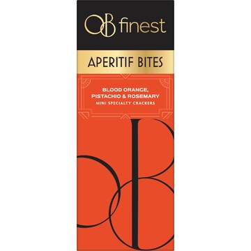 OB Finest Aperitif Cracker Bites Blood Orange Pistachio & Rosemary 120g