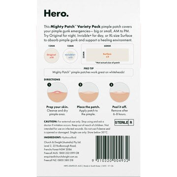 Hero. Mighty Pimple Patch Variety 32 pack