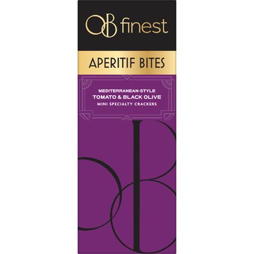 OB Finest Aperitif Cracker Bites Tomato & Black Olive 120g