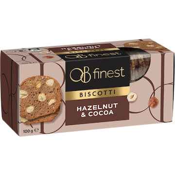 OB Finest Biscotti Biscuits Hazelnut & Cocoa 100g