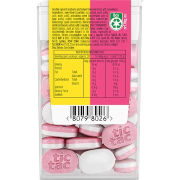 Tic Tac Two Raspberry & Lemon 38.5g