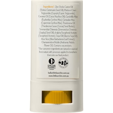 Little Urchin SPF50 Kids Natural Zinc Stick Clear 20g