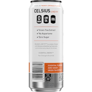Celsius Sparkling Energy Drink Mango Lemonade 300mL