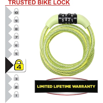 Master Lock Bike Security Combination Cable 1.2m each