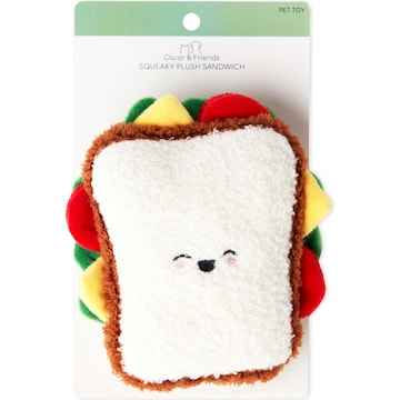 Oscar & Friends Plush Sandwich Dog Toy each