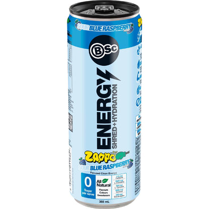 BSC Zappo Energy Shred & Hydration Sour Blue Raspberry 355mL