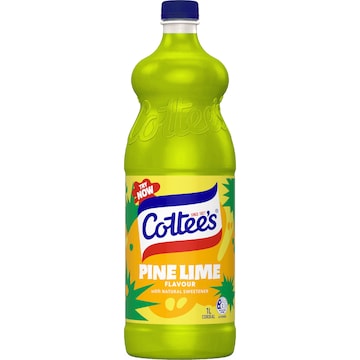 Cottee's Pine Lime Cordial 1L