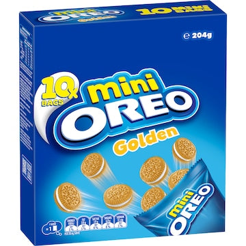 Oreo Mini Cookies Golden Bags 10 pack 204g