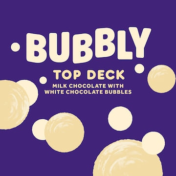 Cadbury Dairy Milk Bubbly Top Deck Chocolate Block 160g