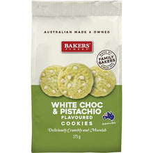 Bakers Finest White Choc & Pistachio Flavoured Cookies 275g