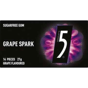 5Gum Grape Spark Sugar Free Chewing Gum 27g