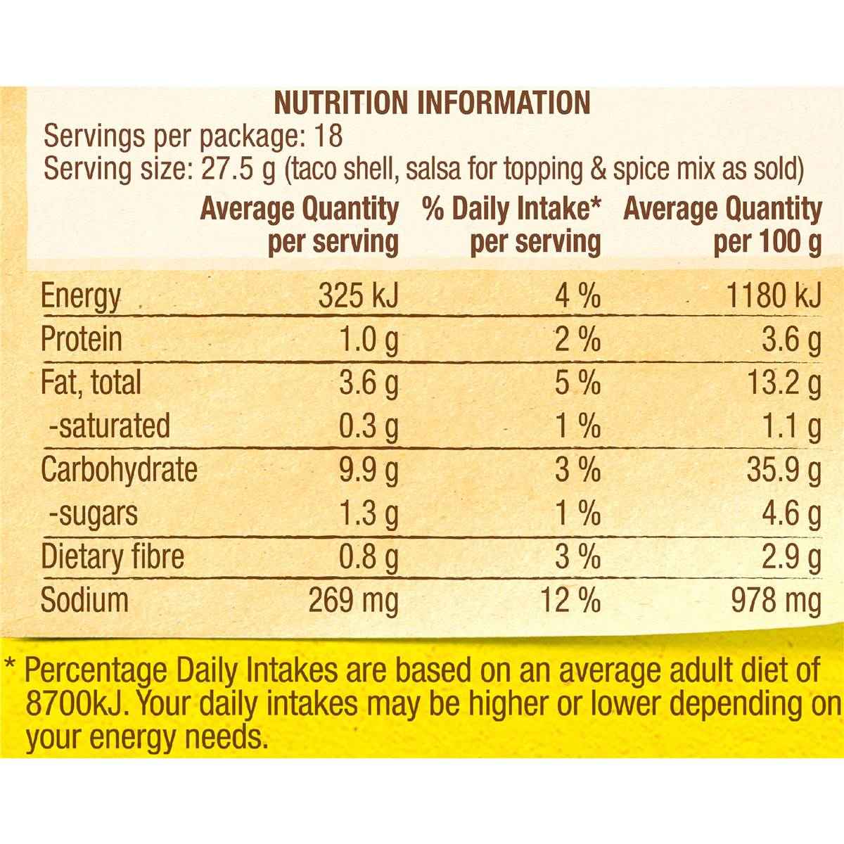 Old El Paso Taco Kit Big Family Size 495g