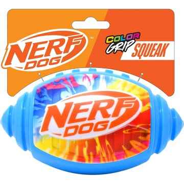 Nerf Dog Colour Grip Squeak Football Toy each
