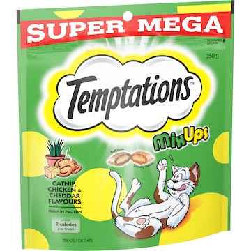 Temptations Mix Ups Cat Treats Catnip Chicken & Cheddar 350g