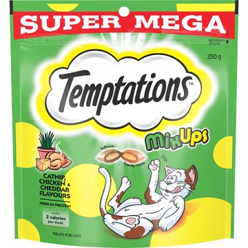 Temptations Mix Ups Cat Treats Catnip Chicken & Cheddar 350g