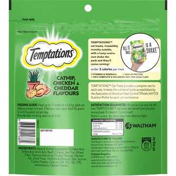 Temptations Mix Ups Cat Treats Catnip Chicken & Cheddar 350g