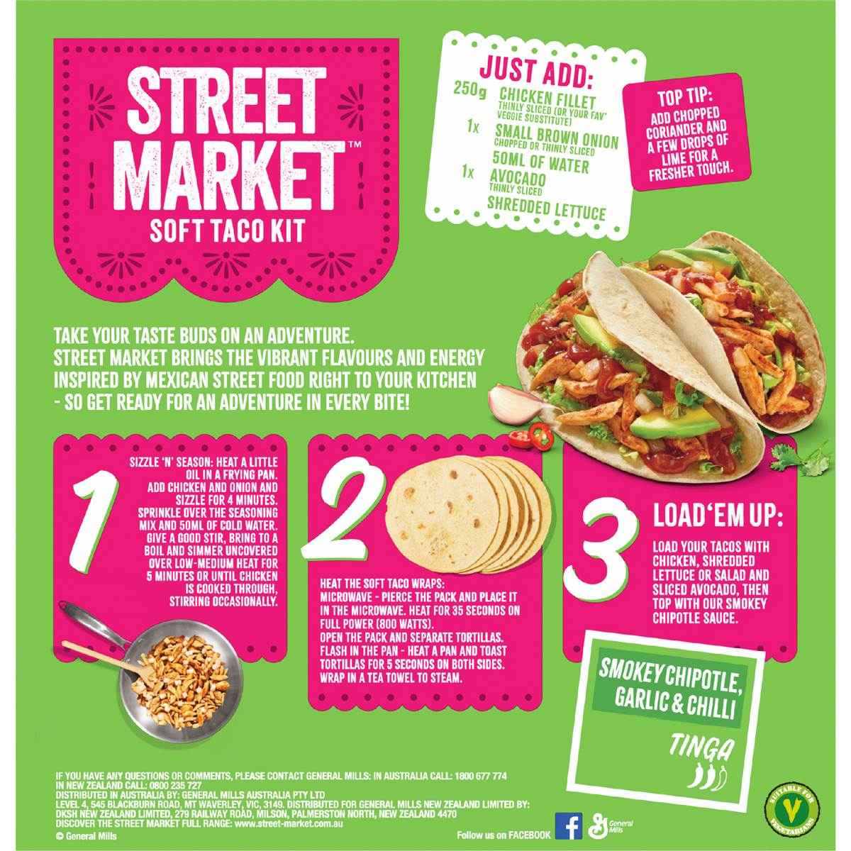 Old El Paso Street Market Soft Taco Kit Tinga Medium 257g