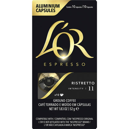 L'OR Espresso Ristretto Intensity 11 Coffee Pods 10 pack