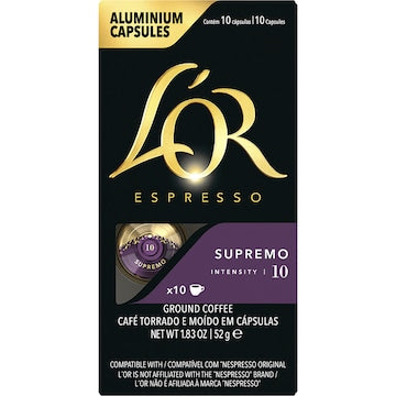 L'OR Espresso Supremo Coffee Pods Nespresso Compatible 10 pack