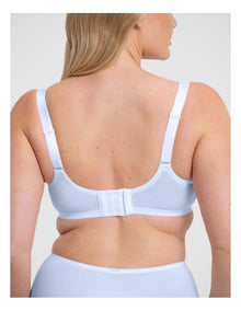 Embroidered Minimiser Bra in Blue