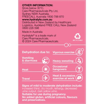 Hydralyte Electrolyte Powder Sachets Watermelon 24 pack