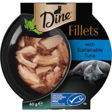 Dine Fillets Wet Cat Food Tuna & Chicken 60g