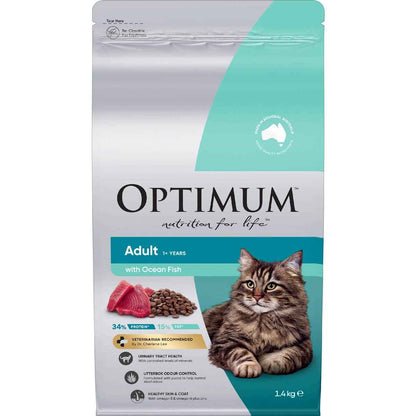 Optimum Adult Ocean Fish Dry Cat Food 1.4kg