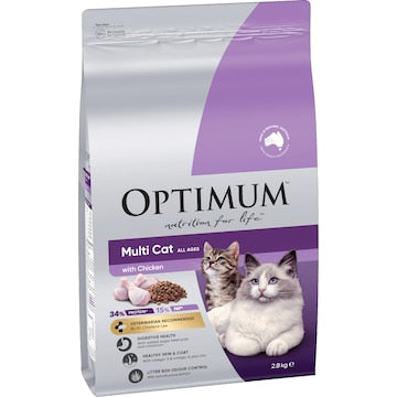 Optimum Adult Multi Chicken Dry Cat Food 2.8kg