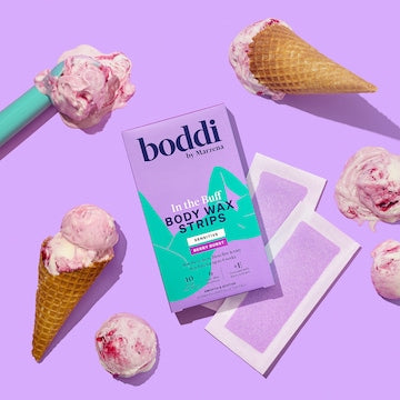 Boddi In the Buff Body Wax Strips Sensitive Berry Burst 40 pack