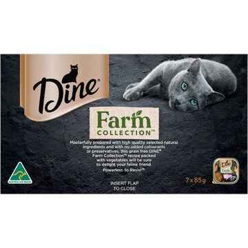 Dine Farm Collection Wet Cat Food Salmon Sweet Potato Spinach 85g x 7 pack