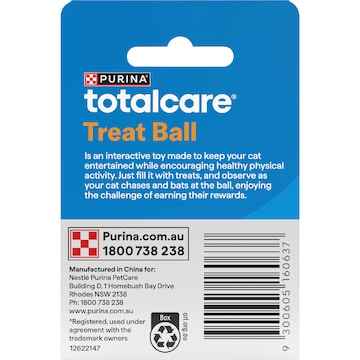 Purina Total Care Treat Ball Cat Toy each