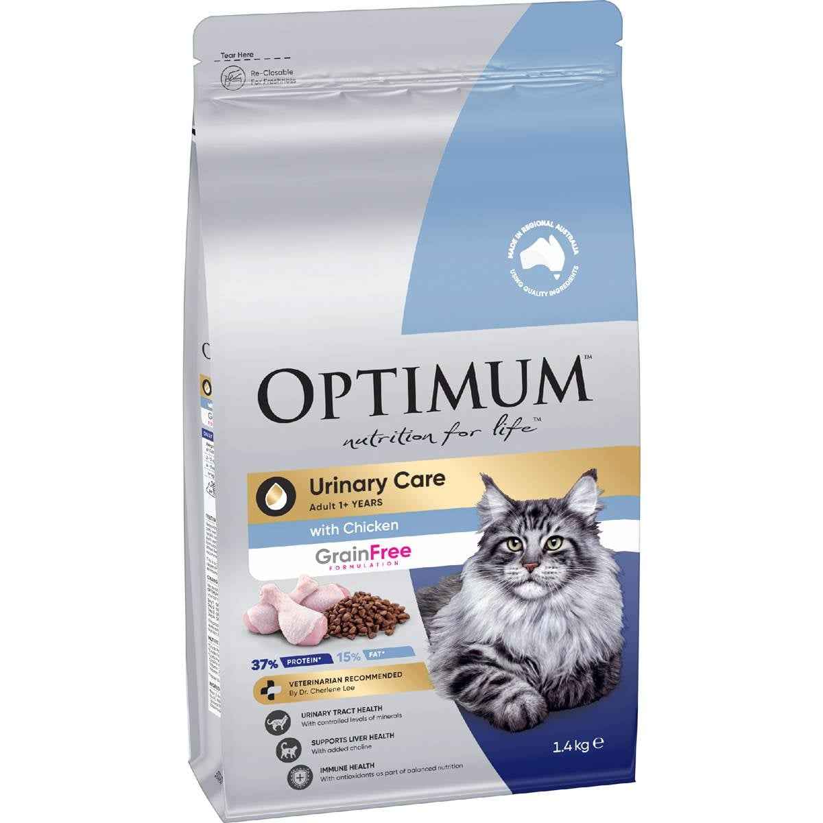 Optimum Adult Urinary Care Chicken Dry Cat Food 1.4kg