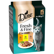 Dine Fresh Fine In Gravy Chicken Turkey & Duck Wet Cat Food 50g x 6 pack